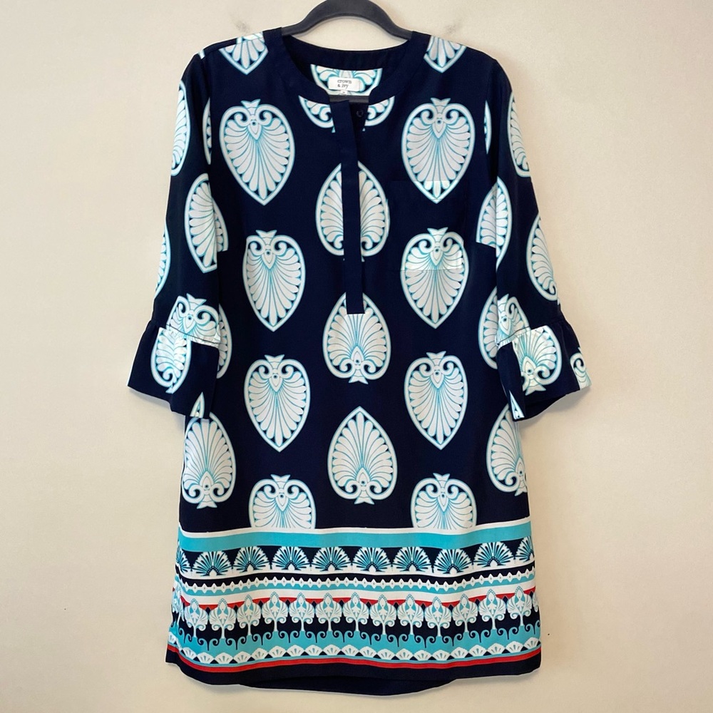 Crown&Ivy Blue Patterned Dress